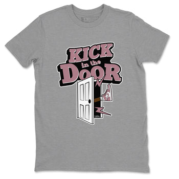 Air Jordan 1 Mauve shirt to match jordans Kick In The Door sneaker tees AJ1Mauve SNRT Sneaker Release Tees Unisex Heather Grey 2 T-Shirt