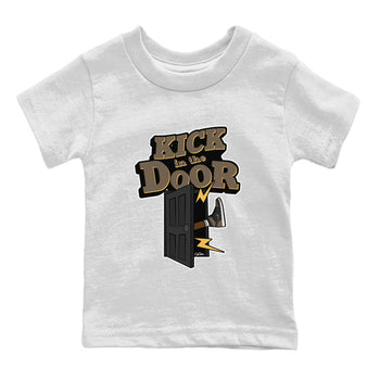 Air Jordan 1 Palomino shirt to match jordans Kick In The Door sneaker tees AJ1 High Palomino SNRT Sneaker Release Tees Baby Toddler White 2 T-Shirt