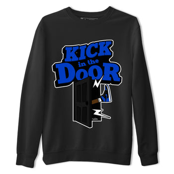 Air Jordan 1 Royal Reimagined shirt to match jordans Kick In The Door sneaker tees AJ1 OG HIGH Royal Reimagined SNRT Sneaker Release Tees Unisex Black 2 T-Shirt