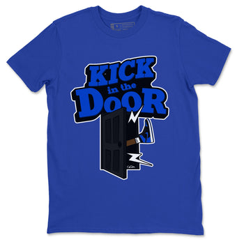 Air Jordan 1 Royal Reimagined shirt to match jordans Kick In The Door sneaker tees AJ1 OG HIGH Royal Reimagined SNRT Sneaker Release Tees Unisex Royal Blue 2 T-Shirt