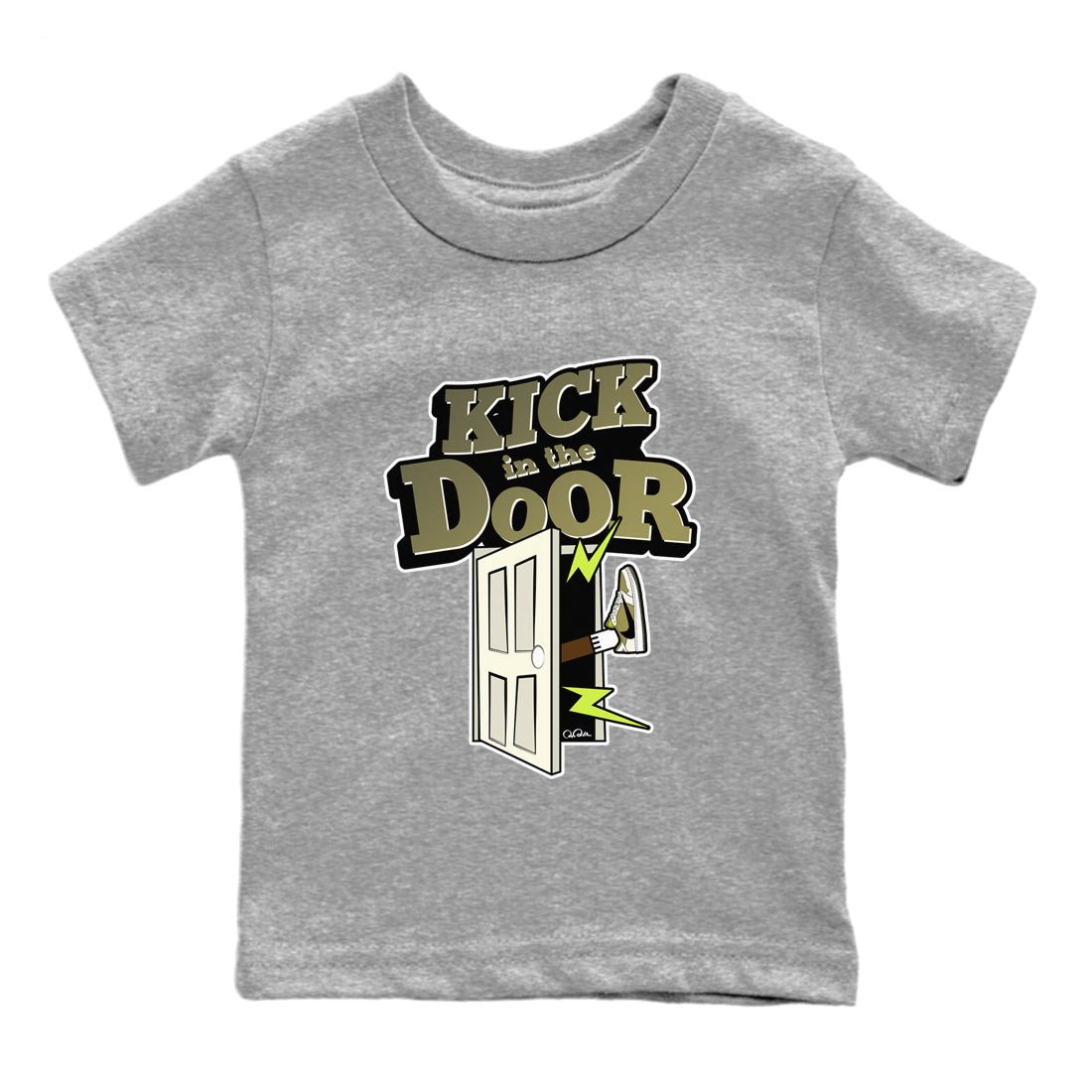 Air Jordan 1 Travis Scott Golf shirt to match jordans Kick In The Door sneaker tees AJ1 lowTravis Scott Golf SNRT Sneaker Release Tees Baby Toddler Heather Grey 2 T-Shirt