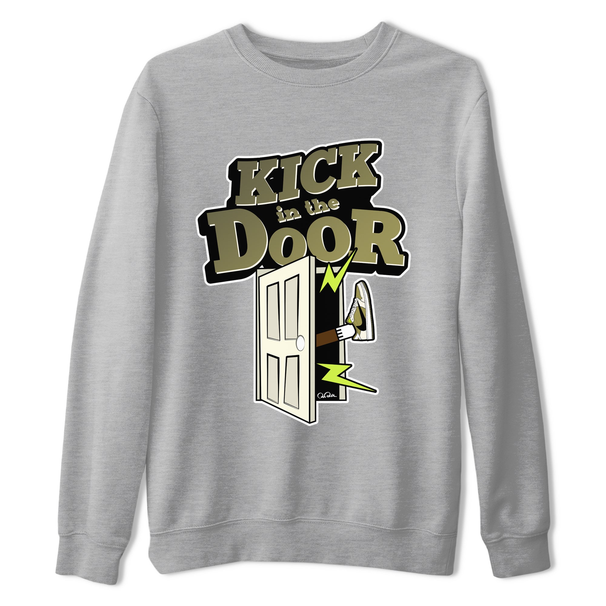 Air Jordan 1 Travis Scott Golf shirt to match jordans Kick In The Door sneaker tees AJ1 lowTravis Scott Golf SNRT Sneaker Release Tees Unisex Heather Grey 2 T-Shirt