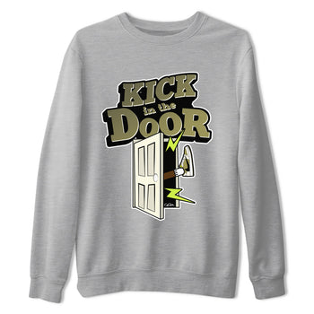 Air Jordan 1 Travis Scott Golf shirt to match jordans Kick In The Door sneaker tees AJ1 lowTravis Scott Golf SNRT Sneaker Release Tees Unisex Heather Grey 2 T-Shirt