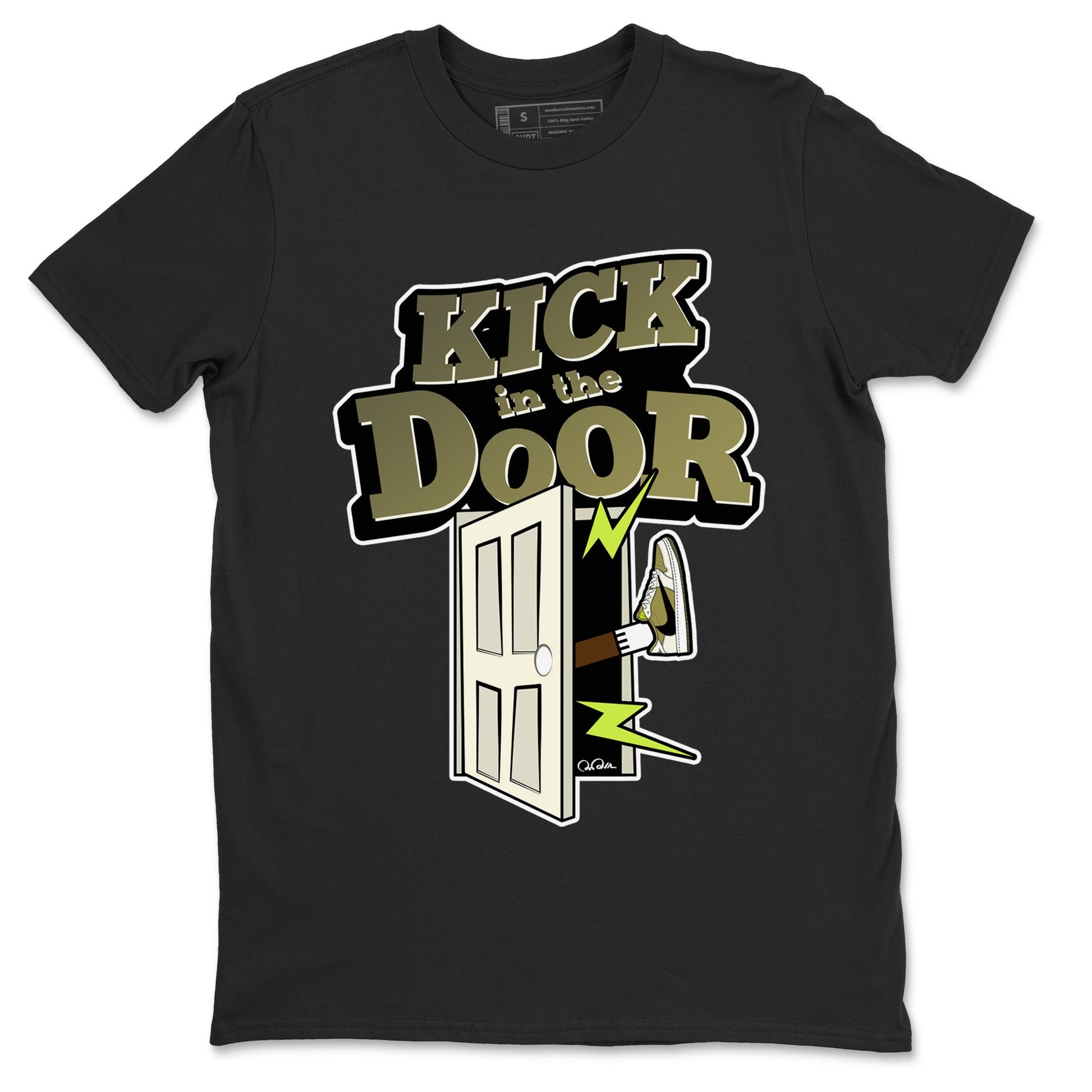 Air Jordan 1 Travis Scott Golf shirt to match jordans Kick In The Door sneaker tees AJ1 lowTravis Scott Golf SNRT Sneaker Release Tees Unisex Black 2 T-Shirt