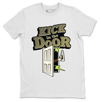 Air Jordan 1 Travis Scott Golf shirt to match jordans Kick In The Door sneaker tees AJ1 lowTravis Scott Golf SNRT Sneaker Release Tees Unisex White 2 T-Shirt