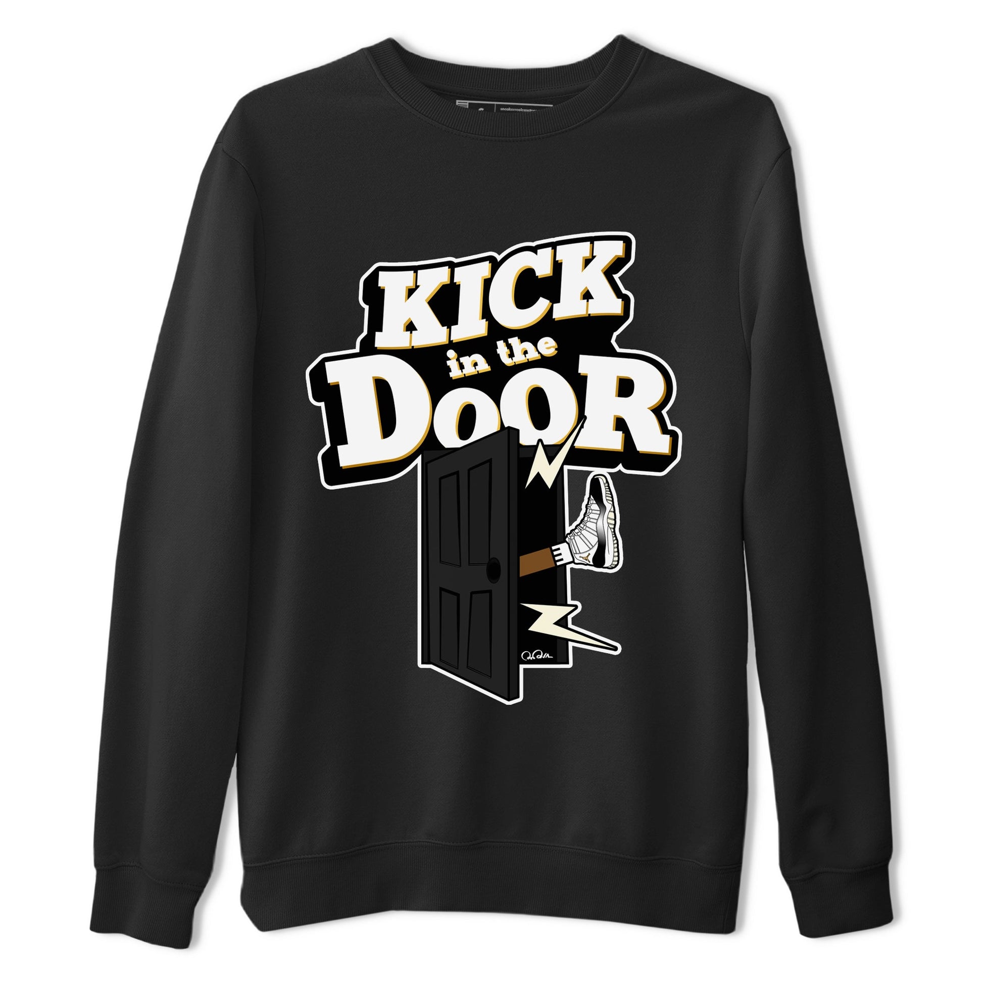 Air Jordan 11 Gratitude shirt to match jordans Kick In The Door sneaker tees AJ11 Gratitude SNRT Sneaker Release Tees Unisex Black 2 T-Shirt