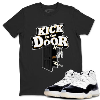 Air Jordan 11 Gratitude shirt to match jordans Kick In The Door sneaker tees AJ11 Gratitude SNRT Sneaker Release Tees Unisex Black 1 T-Shirt