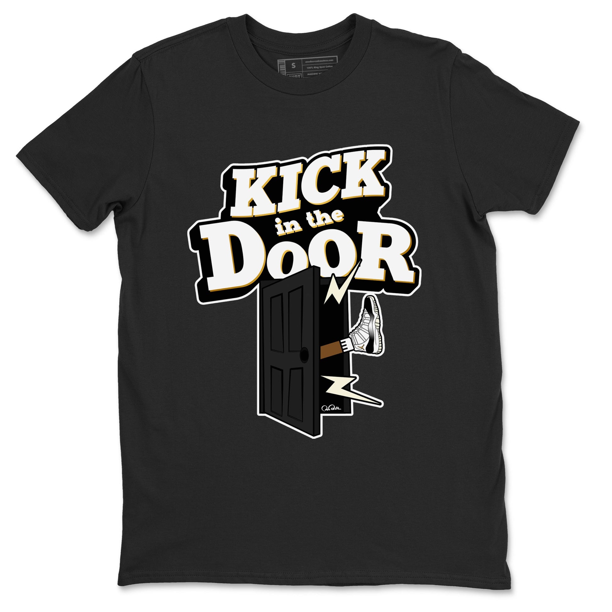 Air Jordan 11 Gratitude shirt to match jordans Kick In The Door sneaker tees AJ11 Gratitude SNRT Sneaker Release Tees Unisex Black 2 T-Shirt