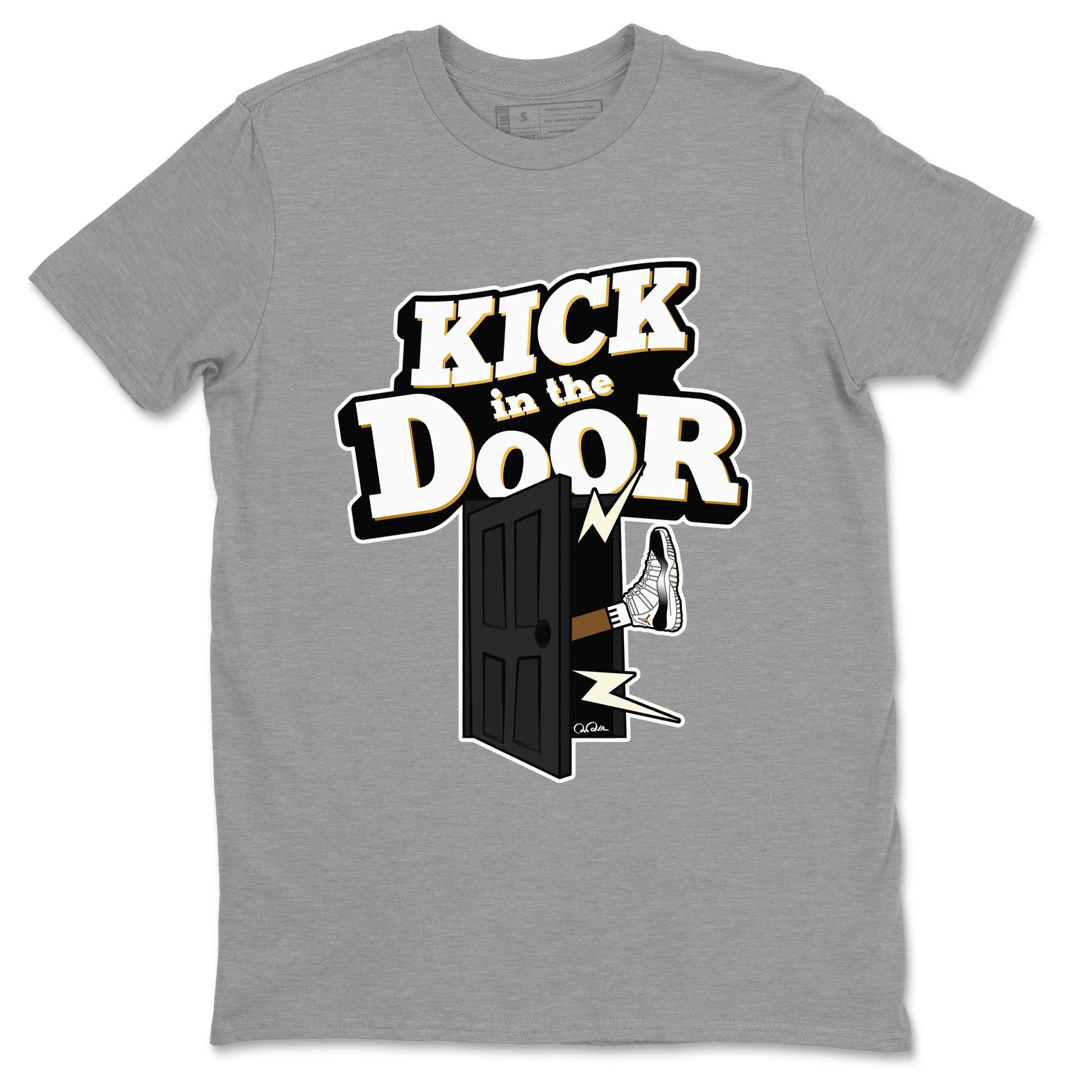 Air Jordan 11 Gratitude shirt to match jordans Kick In The Door sneaker tees AJ11 Gratitude SNRT Sneaker Release Tees Unisex Heather Grey 2 T-Shirt