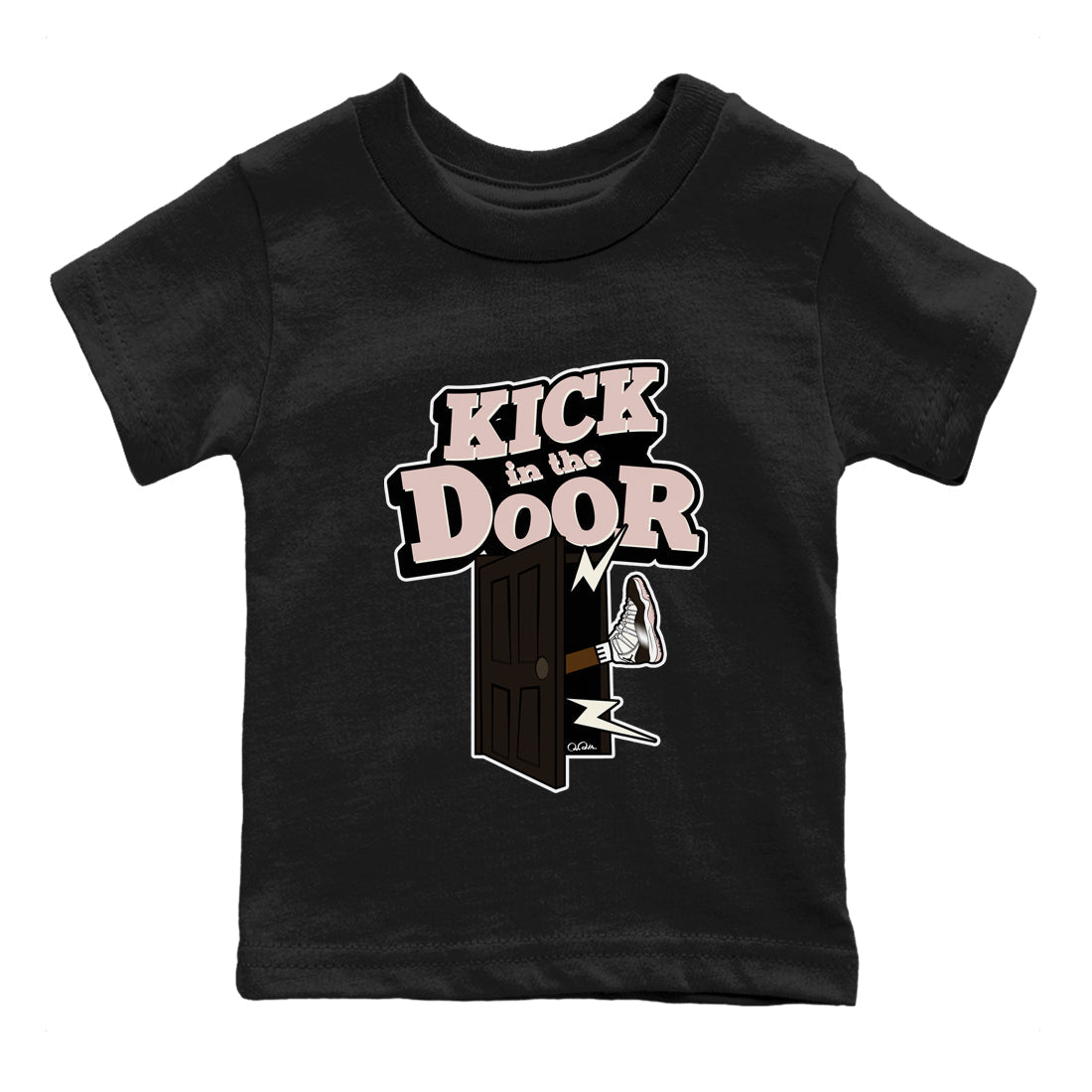 Air Jordan 11 Neapolitan shirt to match jordans Kick In The Door sneaker tees AJ11 Neapolitan SNRT Sneaker Release Tees Baby Toddler Black 2 T-Shirt