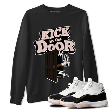 Air Jordan 11 Neapolitan shirt to match jordans Kick In The Door sneaker tees AJ11 Neapolitan SNRT Sneaker Release Tees Unisex Black 1 T-Shirt