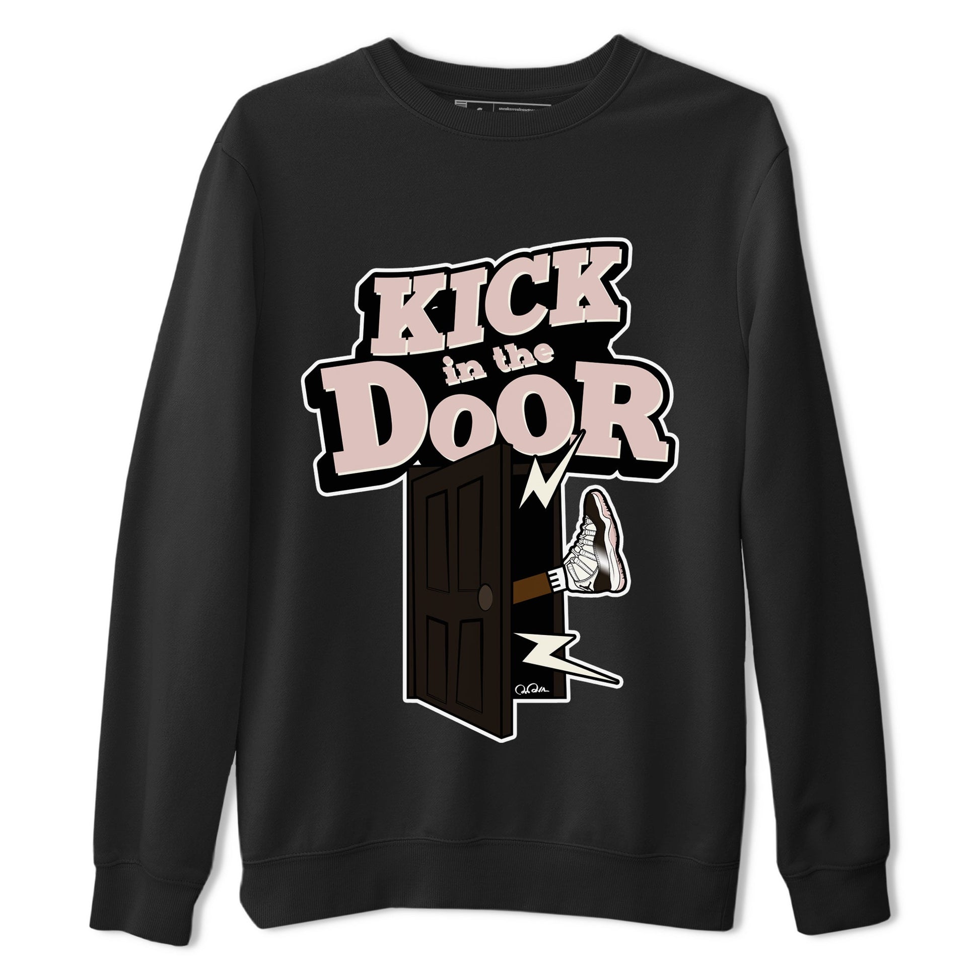 Air Jordan 11 Neapolitan shirt to match jordans Kick In The Door sneaker tees AJ11 Neapolitan SNRT Sneaker Release Tees Unisex Black 2 T-Shirt
