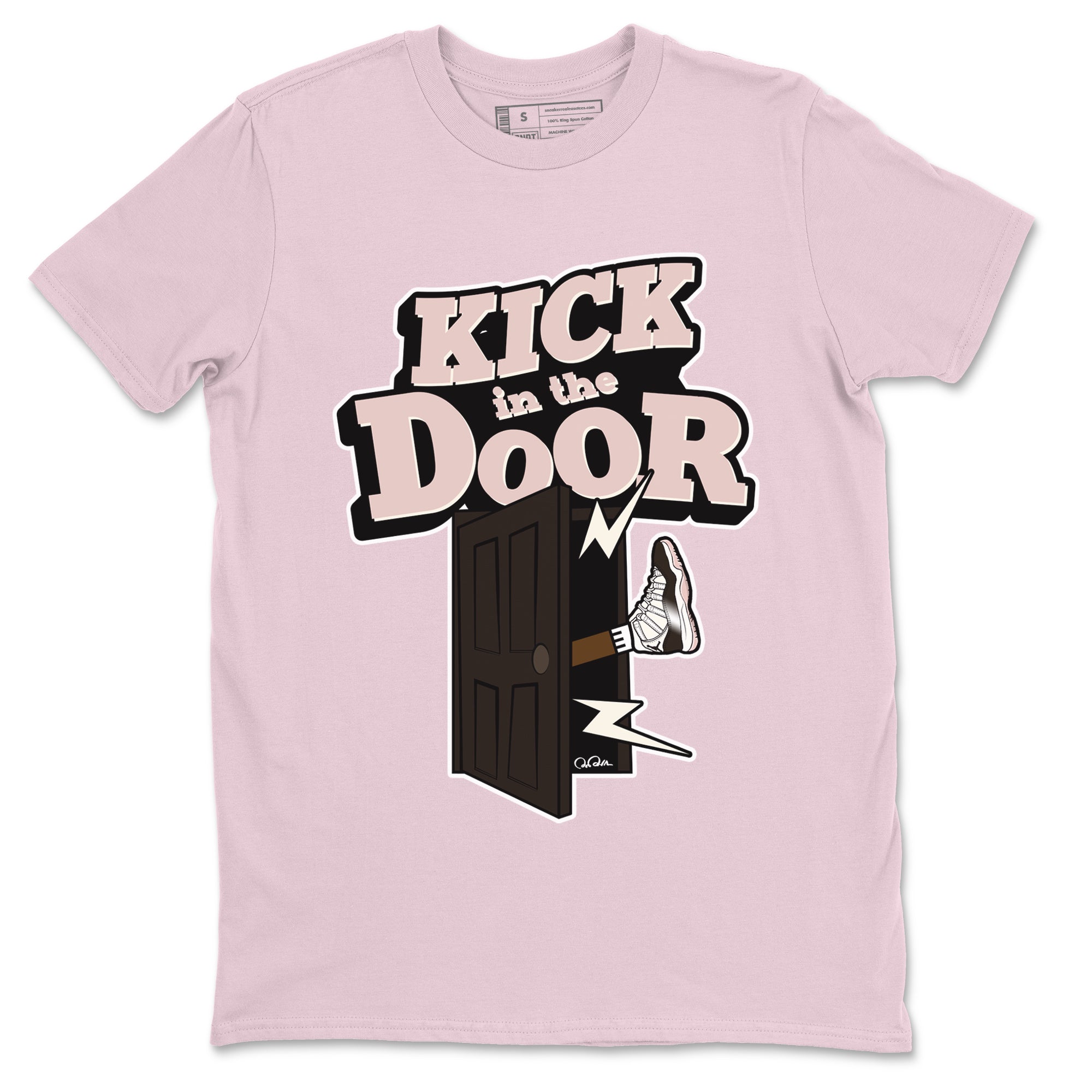 Air Jordan 11 Neapolitan shirt to match jordans Kick In The Door sneaker tees AJ11 Neapolitan SNRT Sneaker Release Tees Unisex Pink 2 T-Shirt