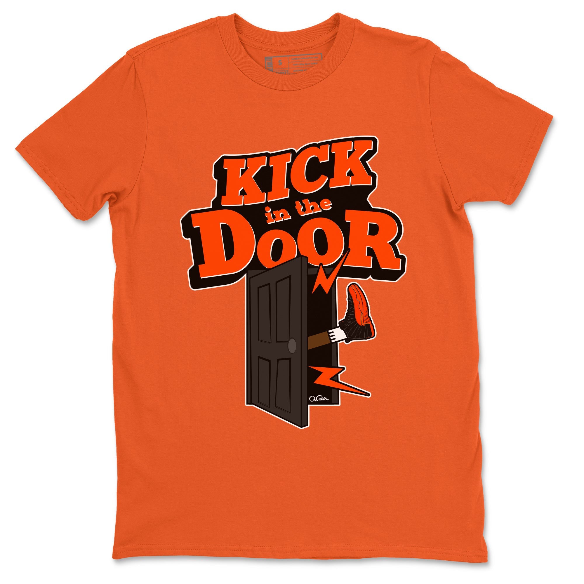 Air Jordan 12 Brilliant Orange Sneaker Match Tees Kick In The Door Sneaker Tees AJ12 Brilliant Orange Sneaker Release Tees Unisex Shirts Orange 2