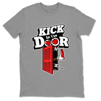 Air Jordan 12 Cherry Sneaker Match Tees Kick In The Door Sneaker Tees AJ12 Cherry Sneaker Release Tees Unisex Shirts Heather Grey 2