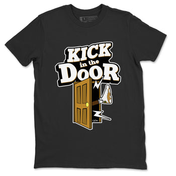 Air Jordan 13 Wheat Sneaker Match Tees Kick In The Door Sneaker Tees AJ13 Wheat Sneaker Release Tees Unisex Shirts Black 2