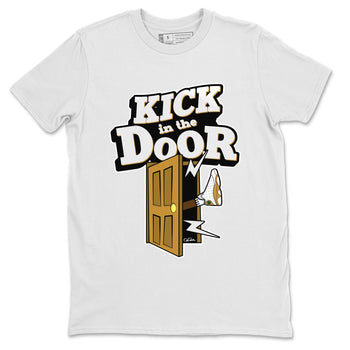 Air Jordan 13 Wheat Sneaker Match Tees Kick In The Door Sneaker Tees AJ13 Wheat Sneaker Release Tees Unisex Shirts White 2