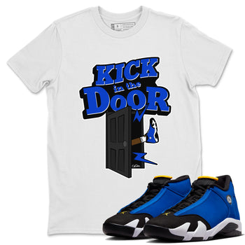 Air Jordan 14 Laney Sneaker Match Tees Kick In The Door Sneaker Tees AJ14 Laney Sneaker Release Tees Unisex Shirts White 1