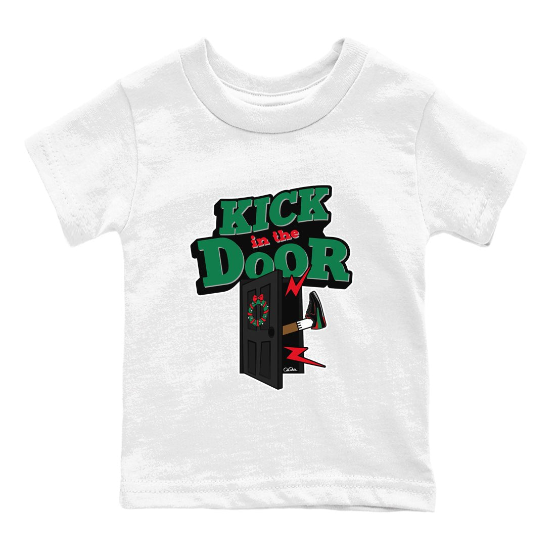 2s Christmas X-mas gift shirt to match jordans Kick In The Door sneaker tees Air Jordan 2 Christmas SNRT Sneaker Release Tees Baby Toddler White 2 T-Shirt