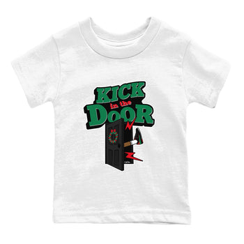 2s Christmas X-mas gift shirt to match jordans Kick In The Door sneaker tees Air Jordan 2 Christmas SNRT Sneaker Release Tees Baby Toddler White 2 T-Shirt