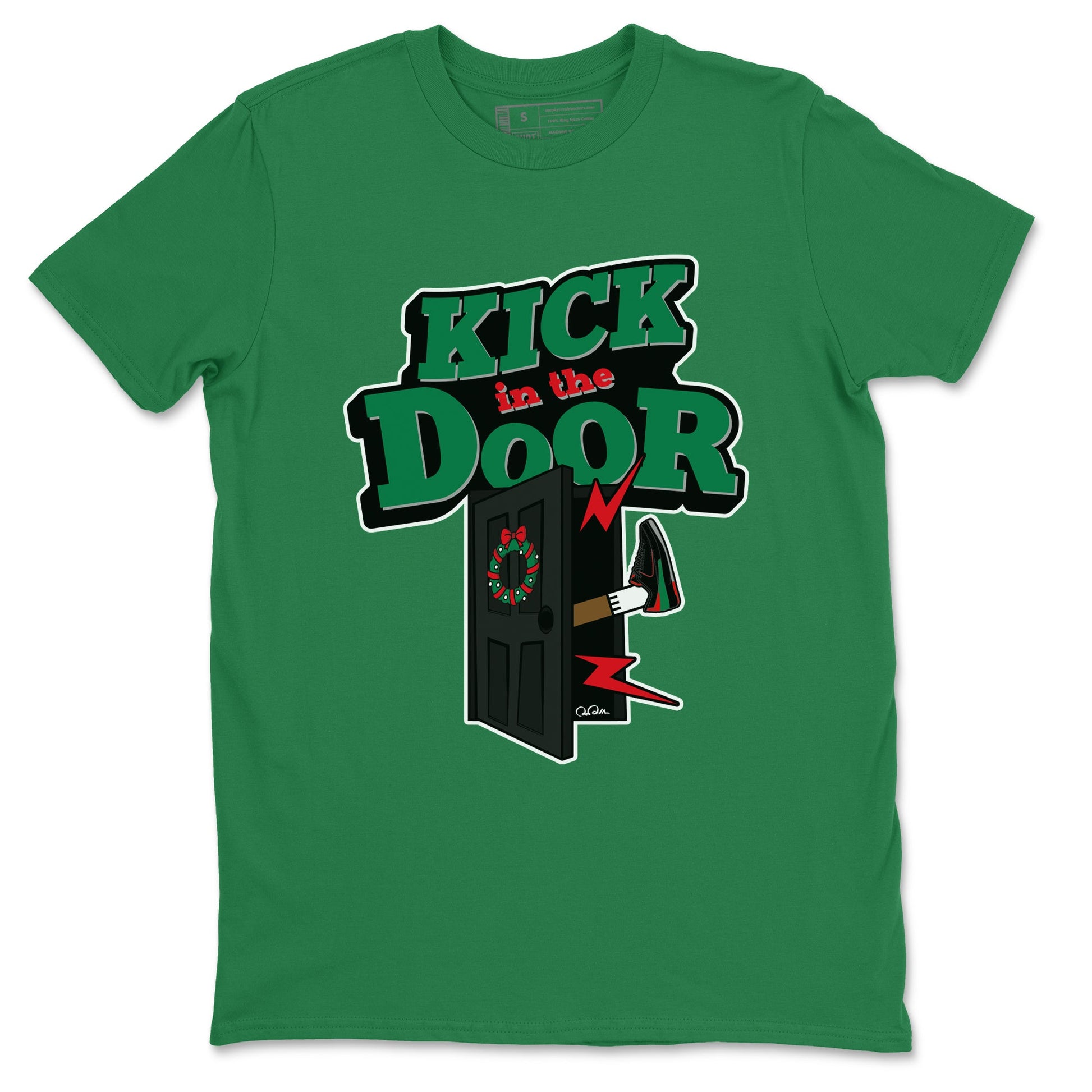 2s Christmas X-mas gift shirt to match jordans Kick In The Door sneaker tees Air Jordan 2 Christmas SNRT Sneaker Release Tees Unisex Kelly Green 2 T-Shirt