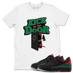 2s Christmas X-mas gift shirt to match jordans Kick In The Door sneaker tees Air Jordan 2 Christmas SNRT Sneaker Release Tees Unisex White 1 T-Shirt