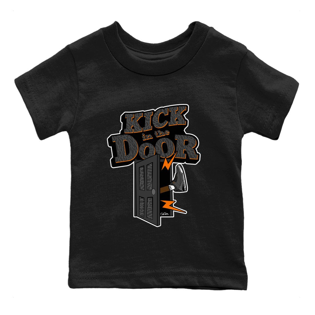 Air Jordan 3 Fear shirt to match jordans Kick In The Door sneaker tees AJ3 Fear SNRT Sneaker Release Tees Baby Toddler Black 2 T-Shirt