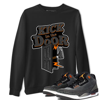Air Jordan 3 Fear shirt to match jordans Kick In The Door sneaker tees AJ3 Fear SNRT Sneaker Release Tees Unisex Black 1 T-Shirt