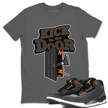 Air Jordan 3 Fear shirt to match jordans Kick In The Door sneaker tees AJ3 Fear SNRT Sneaker Release Tees Unisex Cool Grey 1 T-Shirt