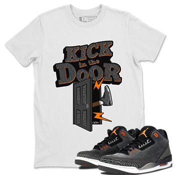 Air Jordan 3 Fear shirt to match jordans Kick In The Door sneaker tees AJ3 Fear SNRT Sneaker Release Tees Unisex White 1 T-Shirt