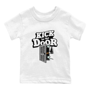 3s Green Glow shirt to match jordans Kick In The Door sneaker tees Air Jordan 3 Green Glow SNRT sneaker release tees baby toddler White 2 cotton Shirt