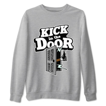 3s Green Glow shirt to match jordans Kick In The Door sneaker tees Air Jordan 3 Green Glow SNRT Sneaker Release Tees unisex cotton Heather Grey 2 crew neck shirt