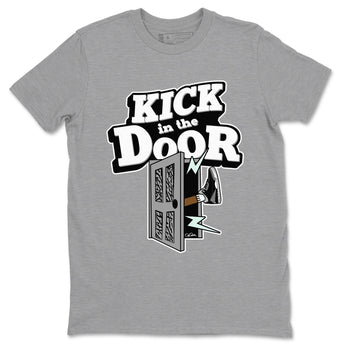3s Green Glow shirt to match jordans Kick In The Door sneaker tees Air Jordan 3 Green Glow SNRT Sneaker Release Tees unisex cotton Heather Grey 2 crew neck shirt