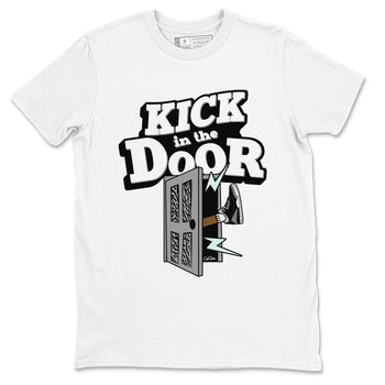 3s Green Glow shirt to match jordans Kick In The Door sneaker tees Air Jordan 3 Green Glow SNRT Sneaker Release Tees unisex cotton White 2 crew neck shirt