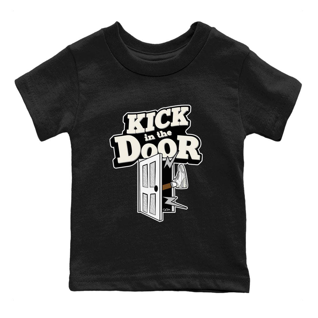 3s Ivory shirt to match jordans Kick In The Door sneaker tees Air Jordan 3 Ivory SNRT sneaker release tees baby toddler Black 2 cotton Shirt