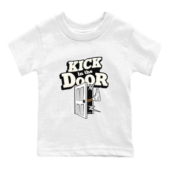 3s Ivory shirt to match jordans Kick In The Door sneaker tees Air Jordan 3 Ivory SNRT sneaker release tees baby toddler White 2 cotton Shirt