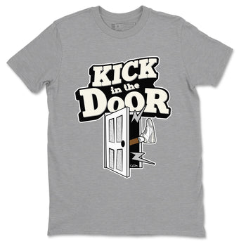 3s Ivory shirt to match jordans Kick In The Door sneaker tees Air Jordan 3 Ivory SNRT Sneaker Release Tees unisex cotton Heather Grey 2 crew neck shirt