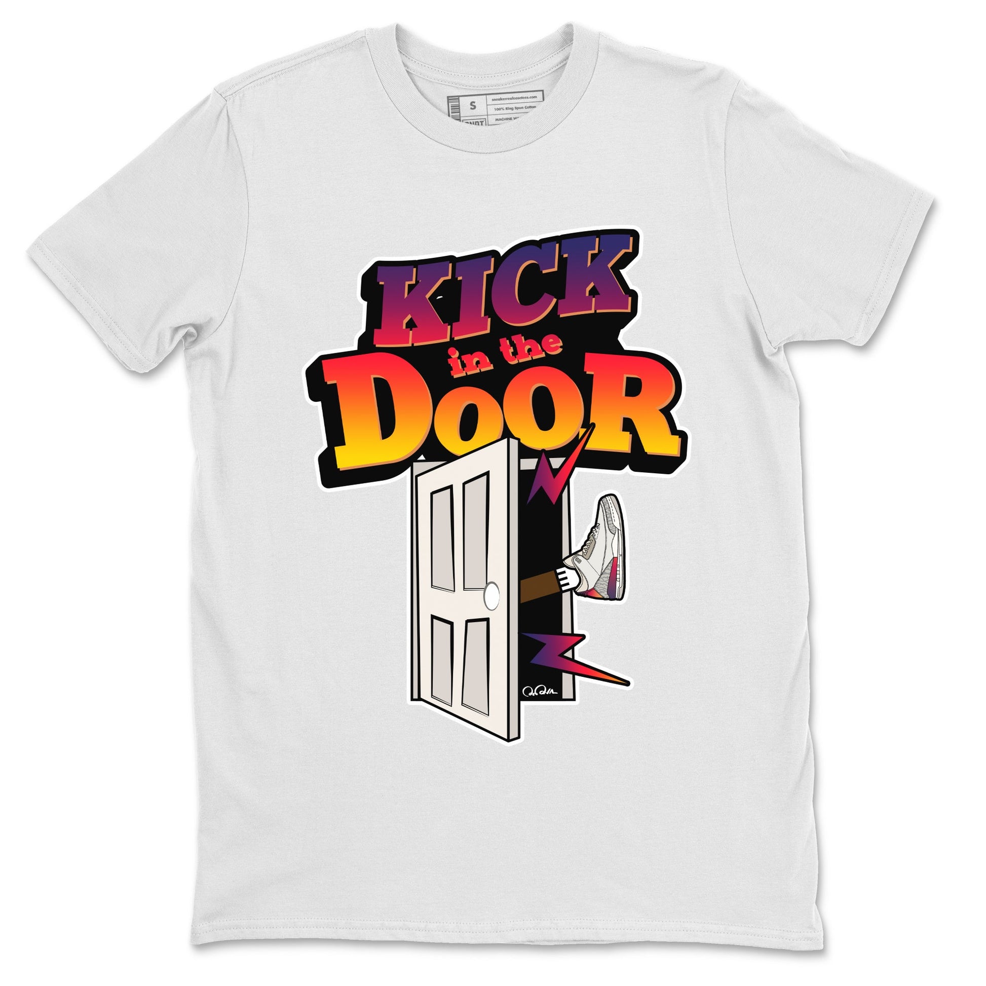 Air Jordan 3 J Balvin shirt to match jordans Kick In The Door sneaker tees AJ3 Balvin  SNRT Sneaker Release Tees LGBTQ Gay Pride T-Shirt Unisex White 2 T-Shirt