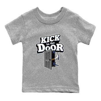 3s Midnight Navy shirt to match jordans Kick In The Door sneaker tees AJ3 Midnight Navy SNRT sneaker release tees baby toddler Heather Grey 2 cotton Shirt