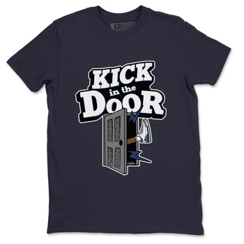 3s Midnight Navy shirt to match jordans Kick In The Door sneaker tees AJ3 Midnight Navy SNRT Sneaker Release Tees unisex cotton Navy 2 crew neck shirt