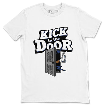 3s Midnight Navy shirt to match jordans Kick In The Door sneaker tees AJ3 Midnight Navy SNRT Sneaker Release Tees unisex cotton White 2 crew neck shirt