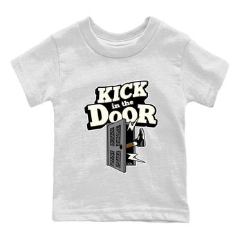 Air Jordan 3 Off Noir shirt to match jordans Kick In The Door sneaker tees AJ3 Off Noir SNRT Sneaker Release Tees Baby Toddler White 2 T-Shirt