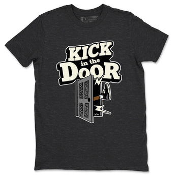 Air Jordan 3 Off Noir shirt to match jordans Kick In The Door sneaker tees AJ3 Off Noir SNRT Sneaker Release Tees Unisex Charcoal Heather 2 T-Shirt