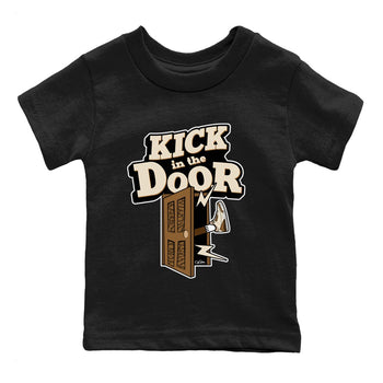 Air Jordan 3 Palomino Sneaker Match Tees Kick In The Door Sneaker Tees AJ3 Palomino Sneaker Release Tees Kids Shirts Black 2