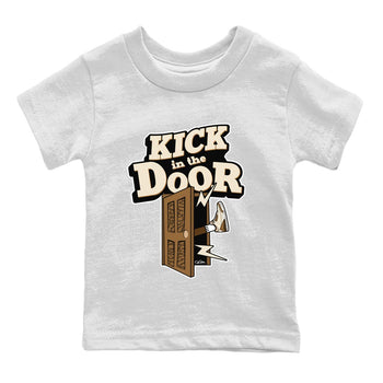Air Jordan 3 Palomino Sneaker Match Tees Kick In The Door Sneaker Tees AJ3 Palomino Sneaker Release Tees Kids Shirts White 2