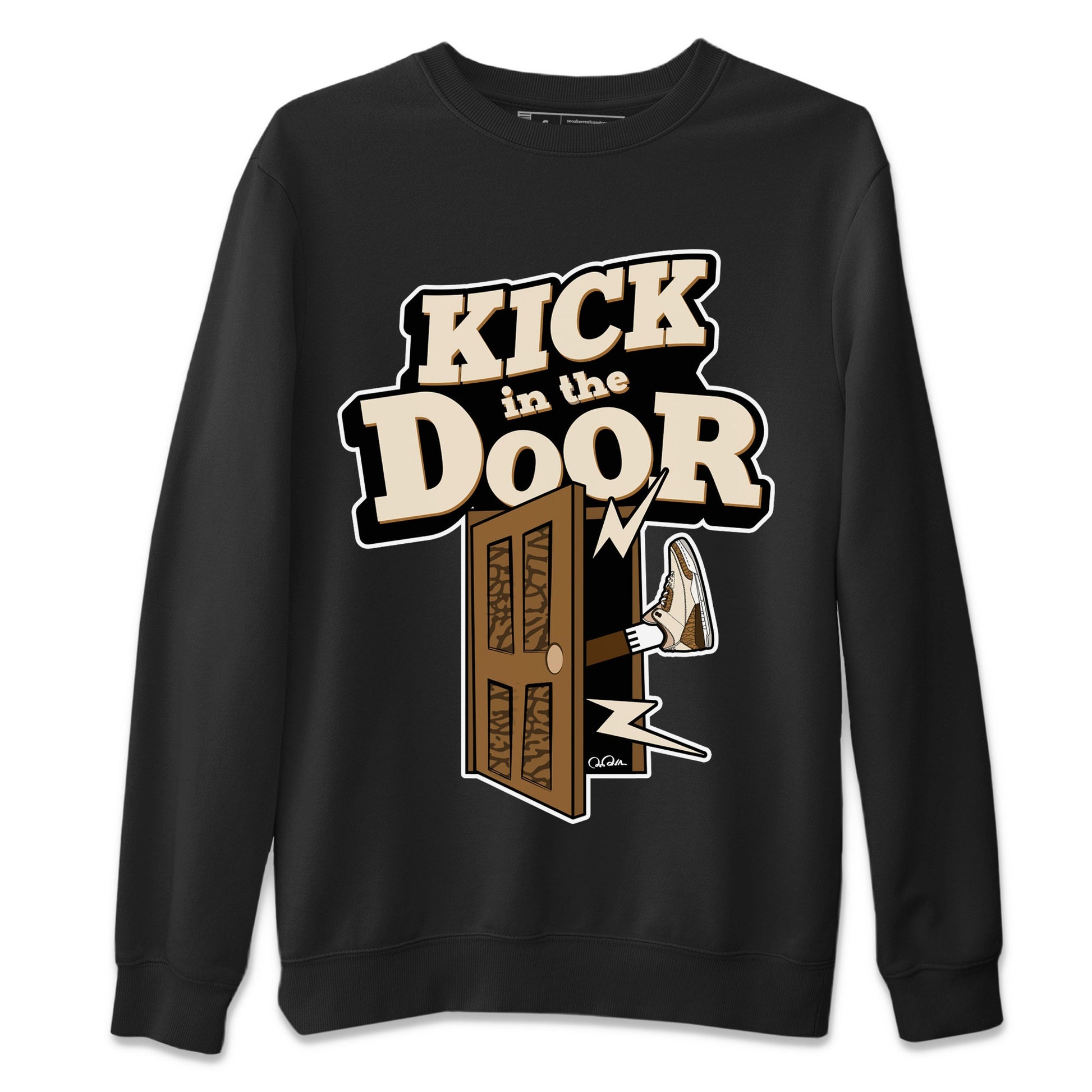 Air Jordan 3 Palomino Sneaker Match Tees Kick In The Door Sneaker Tees AJ3 Palomino Sneaker Release Tees Unisex Shirts Black 2