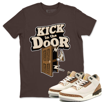 Air Jordan 3 Palomino Sneaker Match Tees Kick In The Door Sneaker Tees AJ3 Palomino Sneaker Release Tees Unisex Shirts Dark Chocolate 1