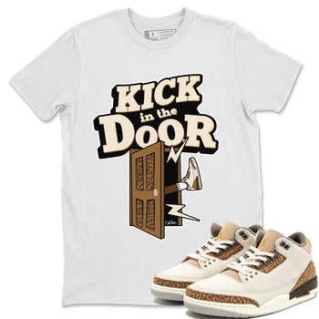 Air Jordan 3 Palomino Sneaker Match Tees Kick In The Door Sneaker Tees AJ3 Palomino Sneaker Release Tees Unisex Shirts White 1