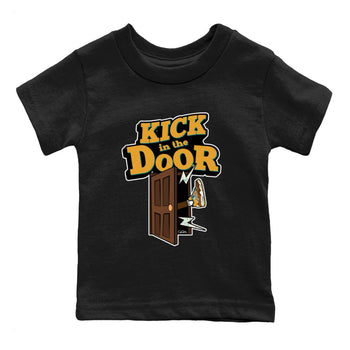 Air Jordan 4 Cacao Wow shirt to match jordans Kick In The Door sneaker tees AJ4 Cacao Wow SNRT Sneaker Release Tees Baby Toddler Black 2 T-Shirt