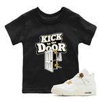 4s Sail shirt to match jordans Kick In The Door sneaker tees Air Jordan 4 Sail SNRT sneaker release tees baby toddler Black 1 cotton Shirt